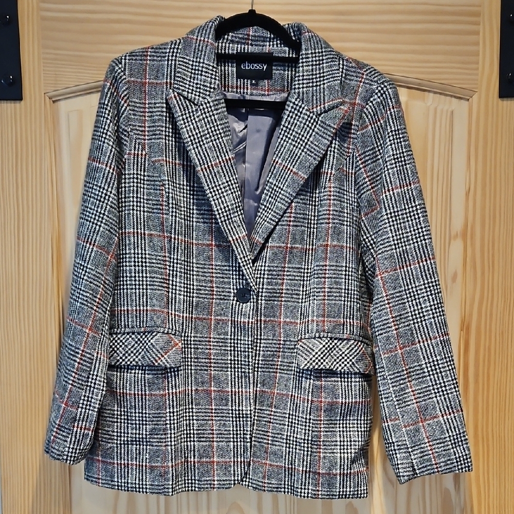 Classy Plaid Blazer